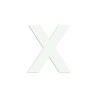 Lettre "X" en aluminium découpé, coloris et dimensions au choix