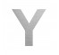 Lettre "Y" en alu découpé, dimensions et coloris au choix