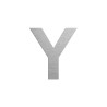 Lettre "Y" en alu découpé, dimensions et coloris au choix