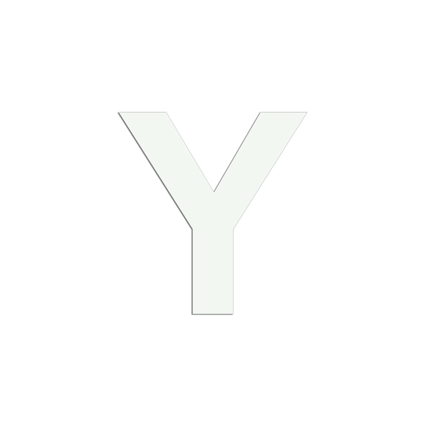 Lettre "Y" en alu découpé, dimensions et coloris au choix