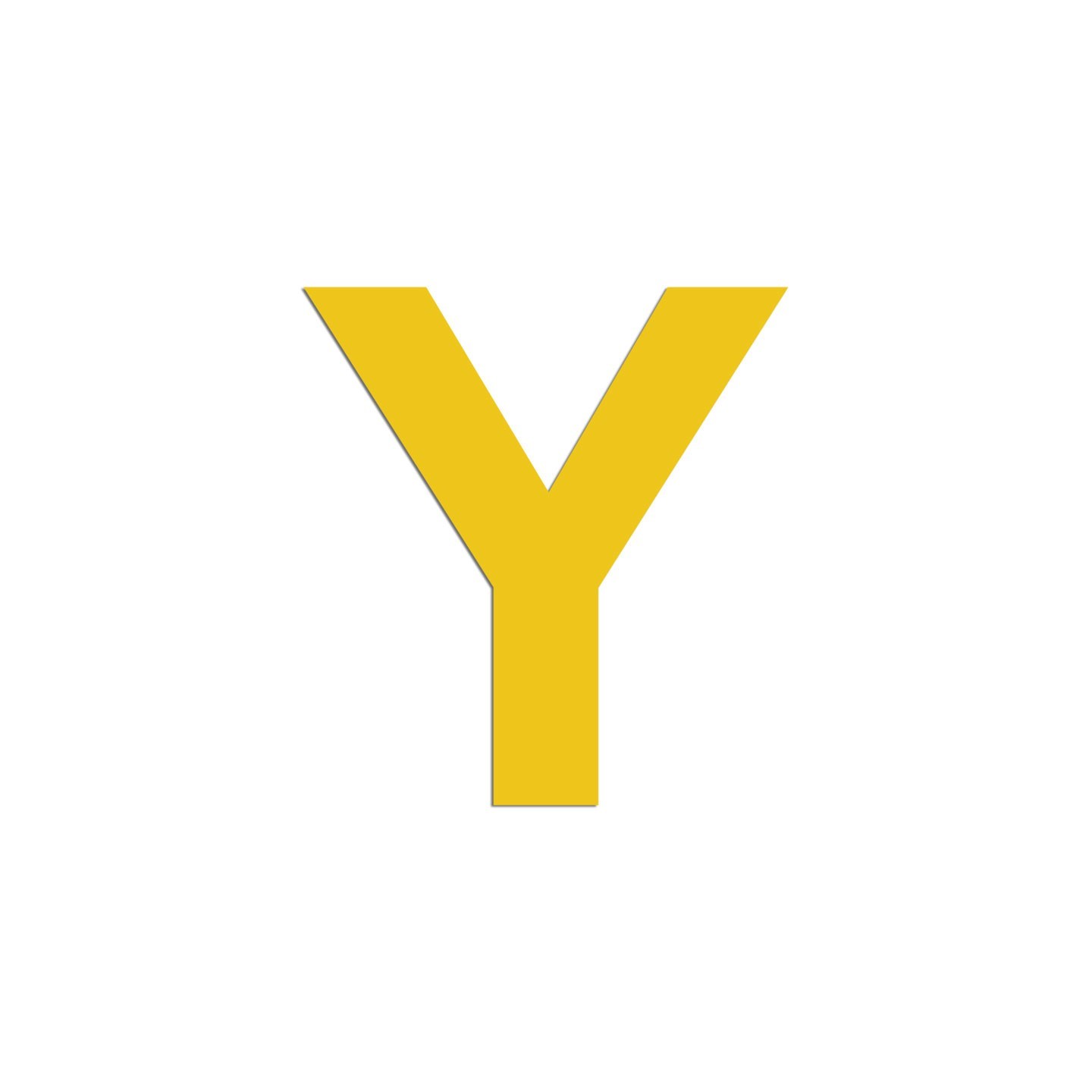 Lettre "Y" en alu découpé, dimensions et coloris au choix
