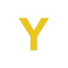 Lettre "Y" en alu découpé, dimensions et coloris au choix