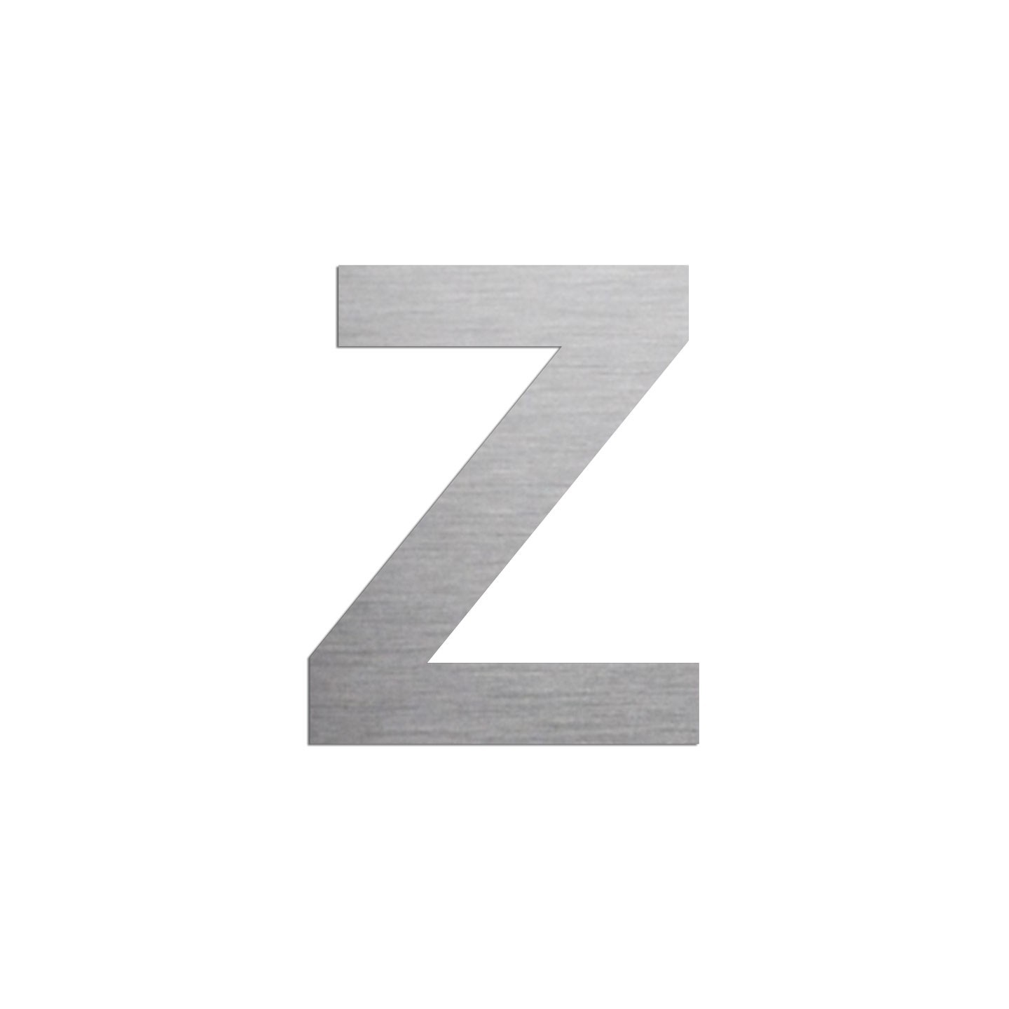 Lettre "Z" en aluminium découpé, hauteur et coloris au choix