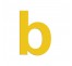 Lettre "b" minuscule en alu, couleurs et dimensions au choix