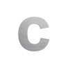 Lettre "c" minuscule en aluminium découpé, coloris et dimensions