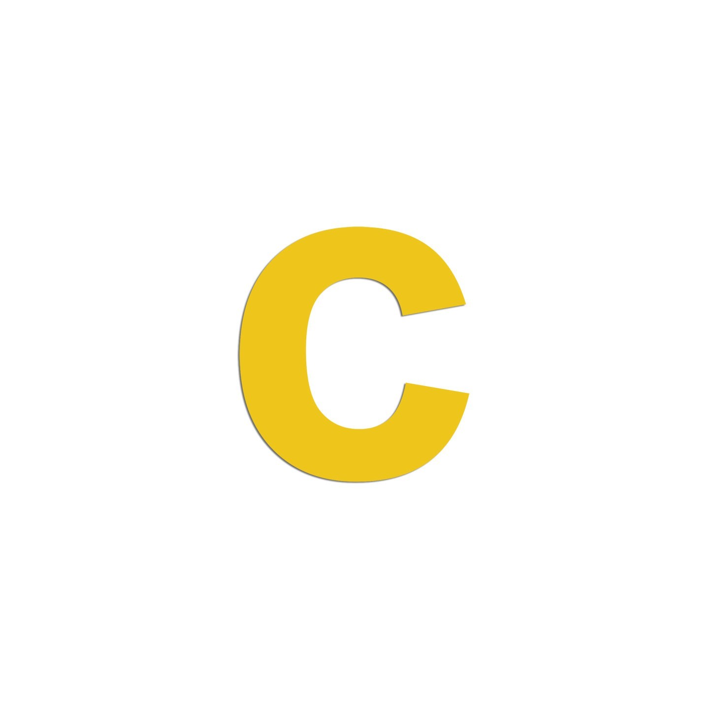 Lettre "c" minuscule en aluminium découpé, coloris et dimensions