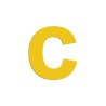 Lettre "c" minuscule en aluminium découpé, coloris et dimensions