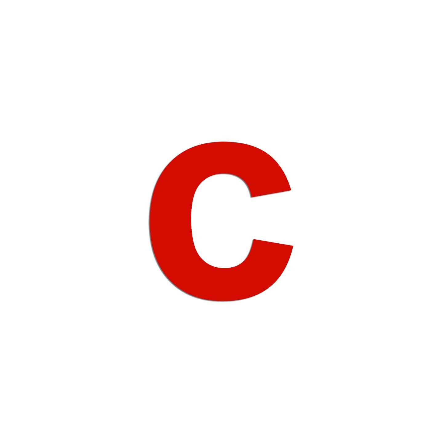Lettre "c" minuscule en aluminium découpé, coloris et dimensions