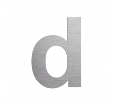 Lettre "d" minuscule en alu découpé, coloris et dimensions au choix