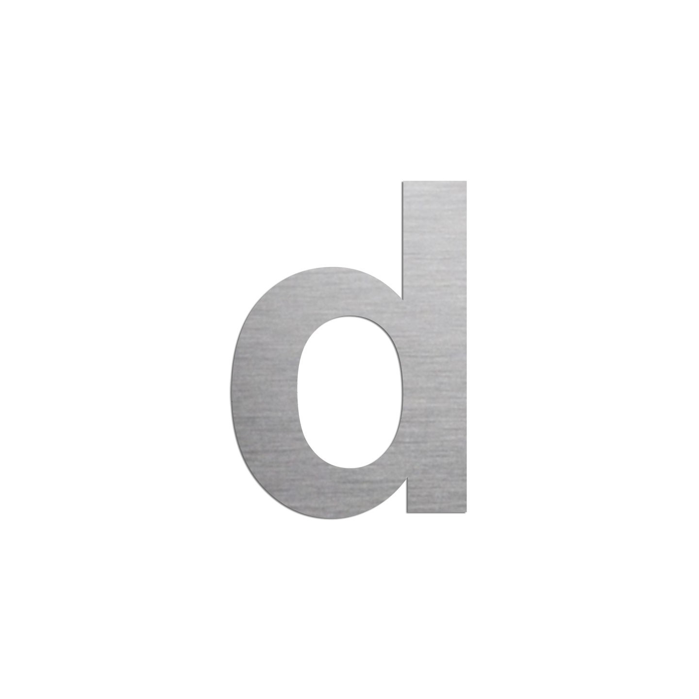 Lettre "d" minuscule en alu découpé, coloris et dimensions au choix