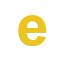 Lettre "e" minuscule en alu découpé, 5 coloris au choix