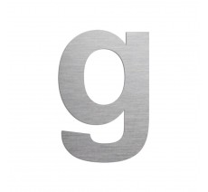 Lettre "g" minuscule en alu découpé, dimensions et coloris au choix