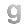 Lettre "g" minuscule en alu découpé, dimensions et coloris au choix