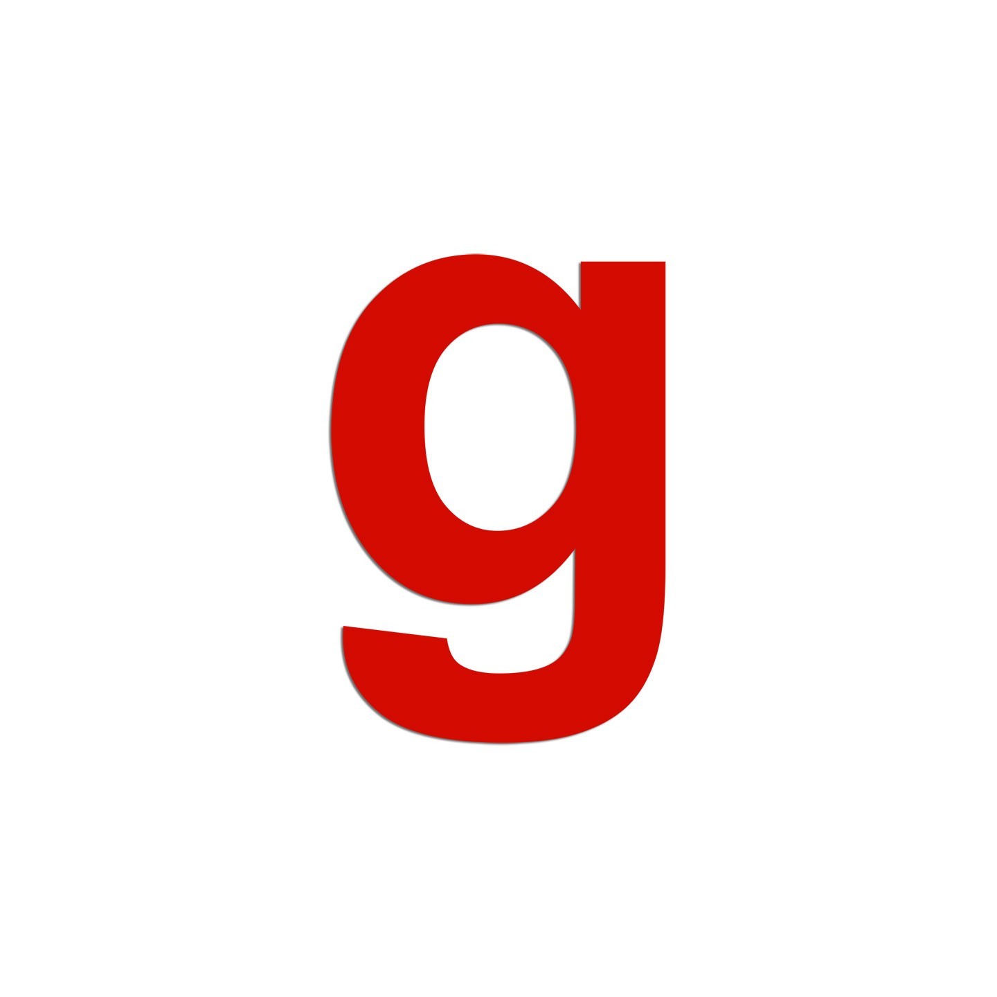Lettre "g" minuscule en alu découpé, dimensions et coloris au choix