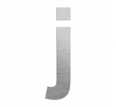 Lettre "j" minuscule en alu découpé, dimensions et coloris au choix