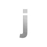 Lettre "j" minuscule en alu découpé, dimensions et coloris au choix