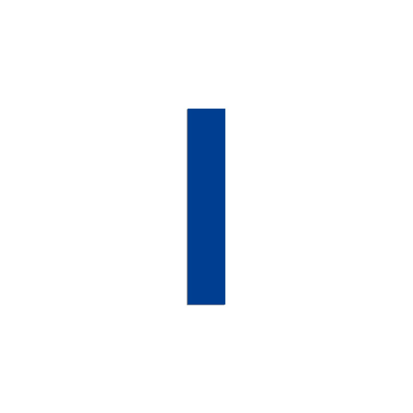 Lettre "l" minuscule en alu découpé, coloris et dimensions au choix