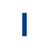 Lettre "l" minuscule en alu découpé, coloris et dimensions au choix