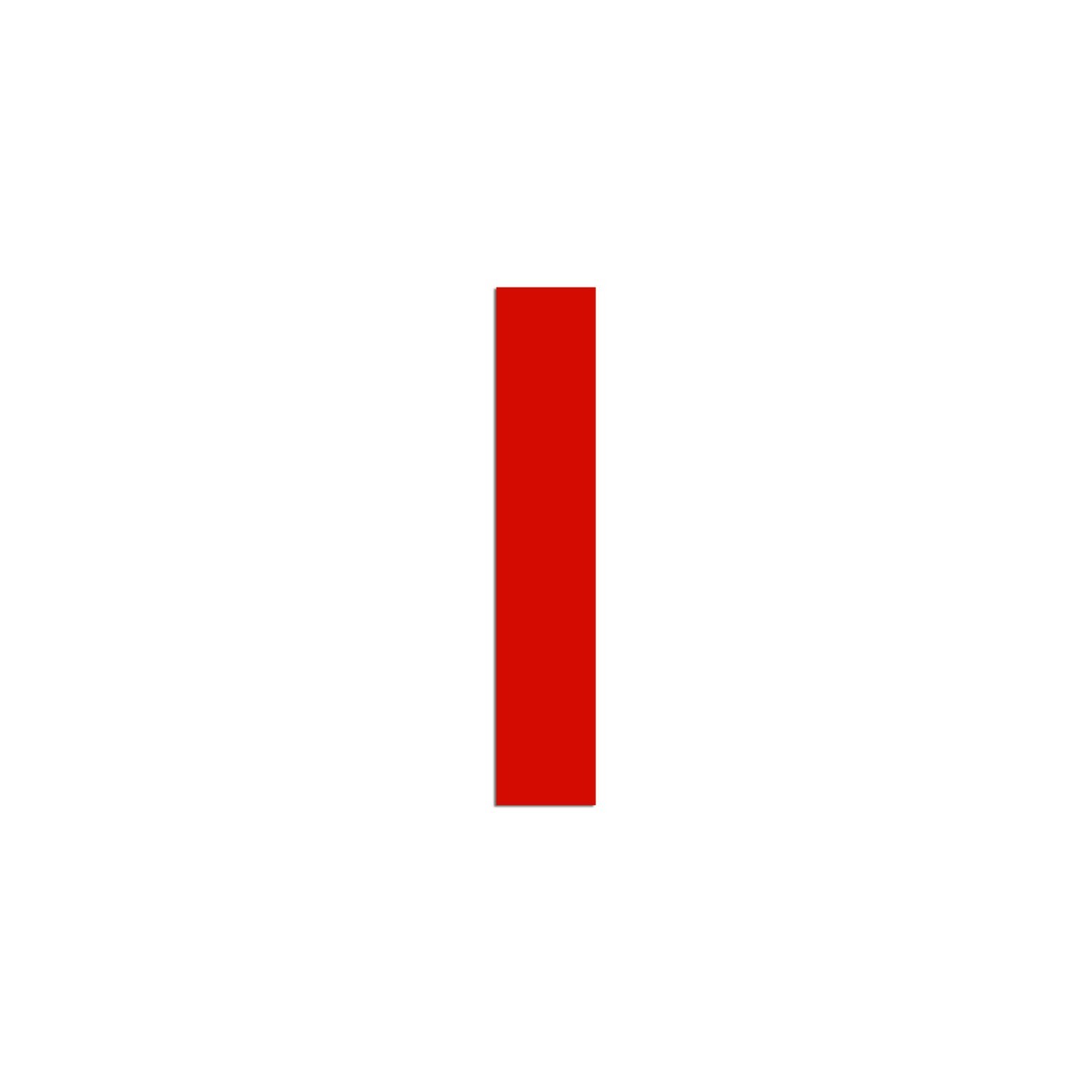Lettre "l" minuscule en alu découpé, coloris et dimensions au choix