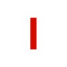 Lettre "l" minuscule en alu découpé, coloris et dimensions au choix