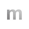 Lettre "m" minuscule en alu découpé, couleur et hauteur au choix