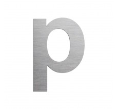 Lettre "p" minuscule en alu ou PVC découpé, dimensions au choix
