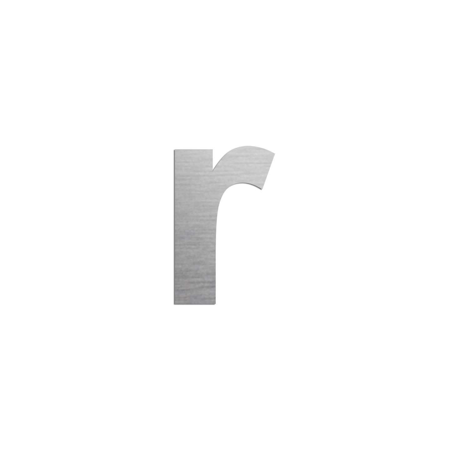 Lettre r minuscule en alu découpé 100 ou 150mm de haut