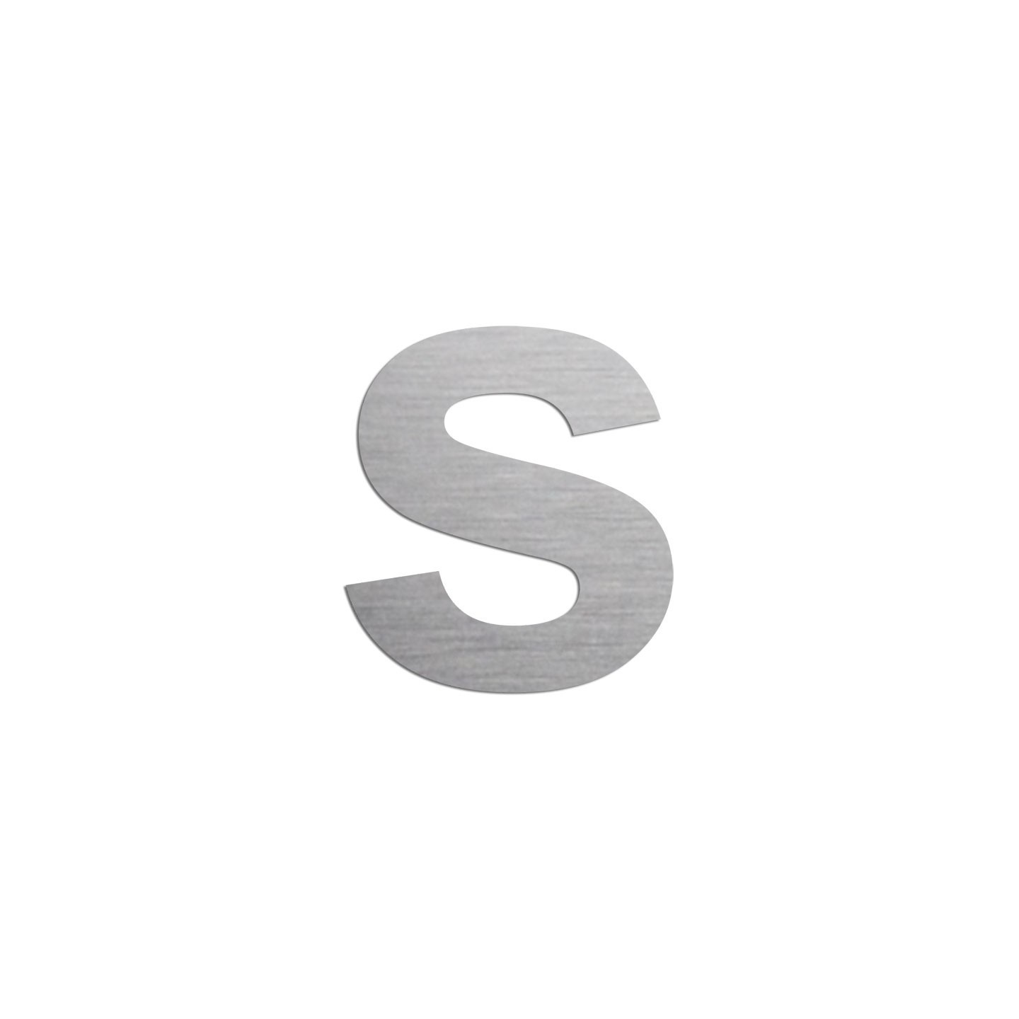 Lettre "s" minuscule en alu découpé, 5 coloris 2 hauteurs