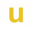 Lettre "u" minuscule en alu découpé, hauteur et couleur au choix