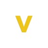 Lettre "v" minuscule en alu découpé, 5 couleurs et 2 hauteurs