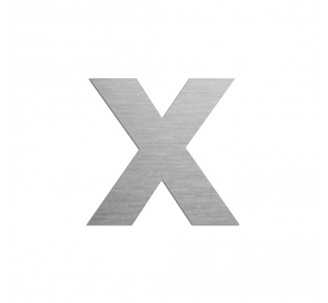 Lettre "x" minuscule en alu découpé, 5 coloris et 2 hauteurs