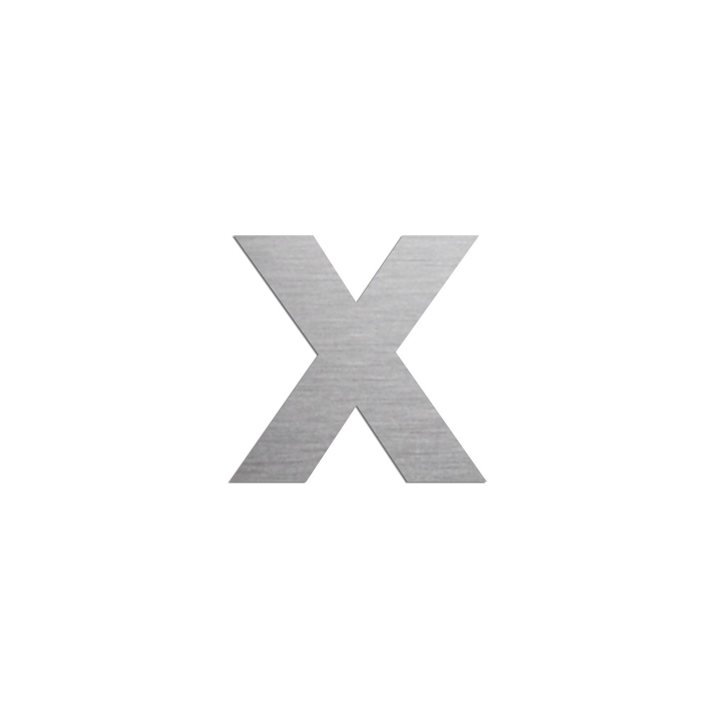 Lettre "x" minuscule en alu découpé, 5 coloris et 2 hauteurs