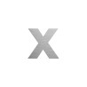 Lettre "x" minuscule en alu découpé, 5 coloris et 2 hauteurs