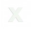 Lettre "x" minuscule en alu découpé, 5 coloris et 2 hauteurs
