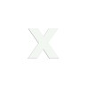 Lettre "x" minuscule en alu découpé, 5 coloris et 2 hauteurs