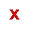 Lettre "x" minuscule en alu découpé, 5 coloris et 2 hauteurs