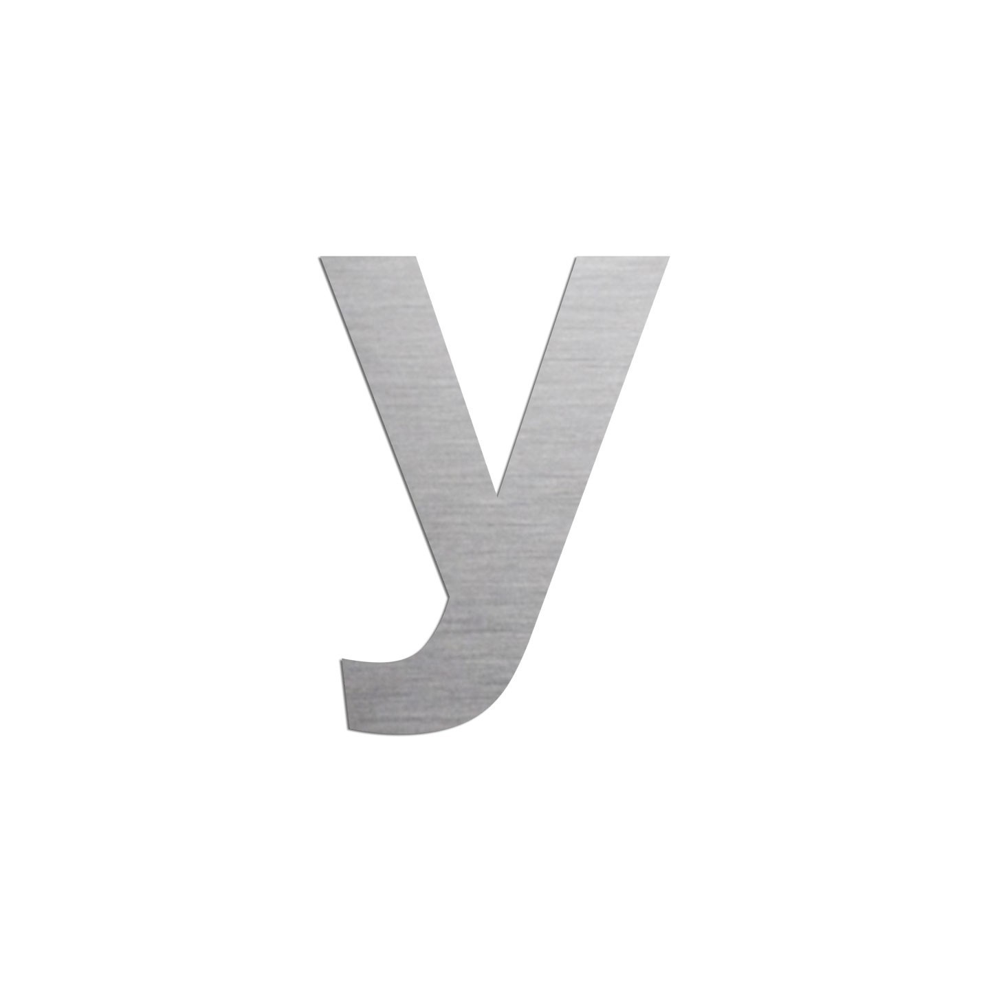 Lettre "y" minuscule en alu découpé, hauteur et couleur au choix