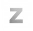 Lettre "z" minuscule en alu découpé, coloris et dimensions au choix