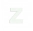 Lettre "z" minuscule en alu découpé, coloris et dimensions au choix