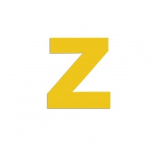 Lettre "z" minuscule en alu découpé, coloris et dimensions au choix