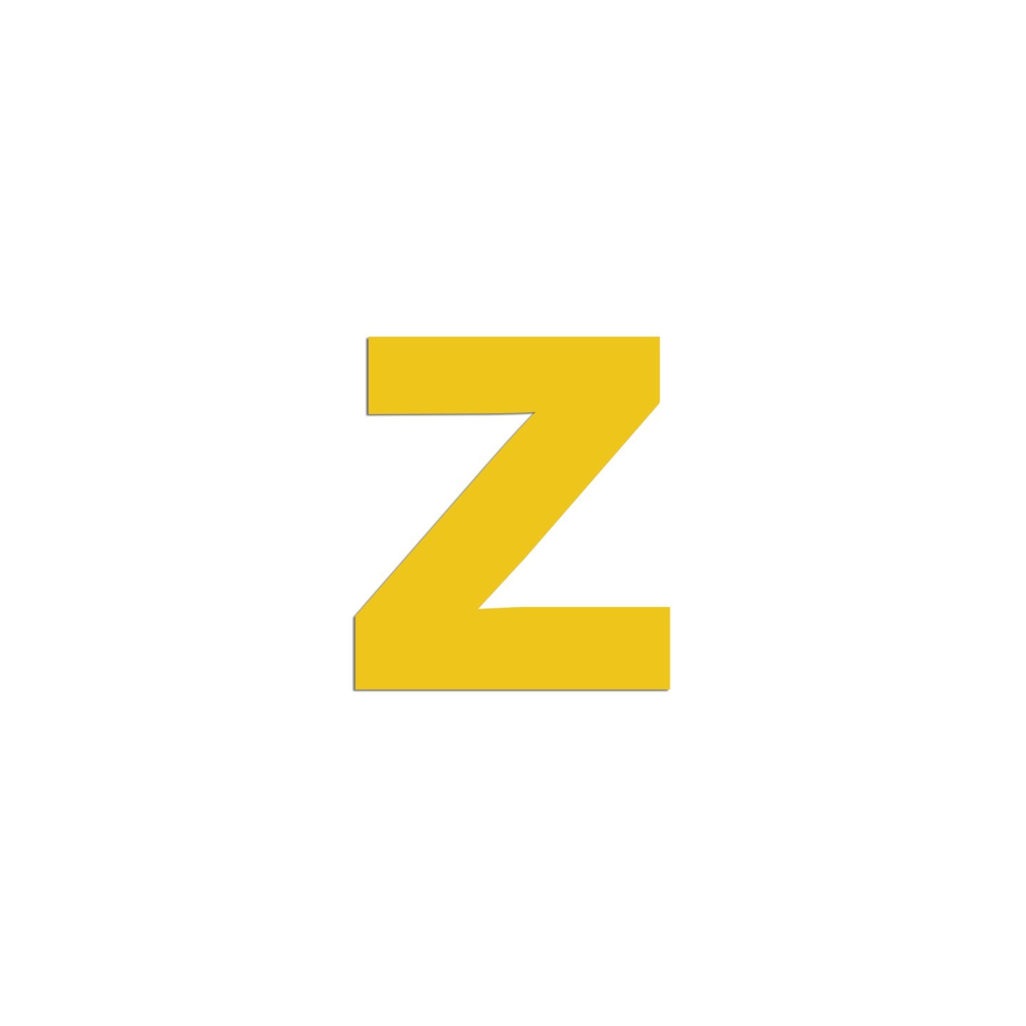 Lettre "z" minuscule en alu découpé, coloris et dimensions au choix