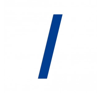 Symbole "/" en alu découpé, coloris et dimensions au choix