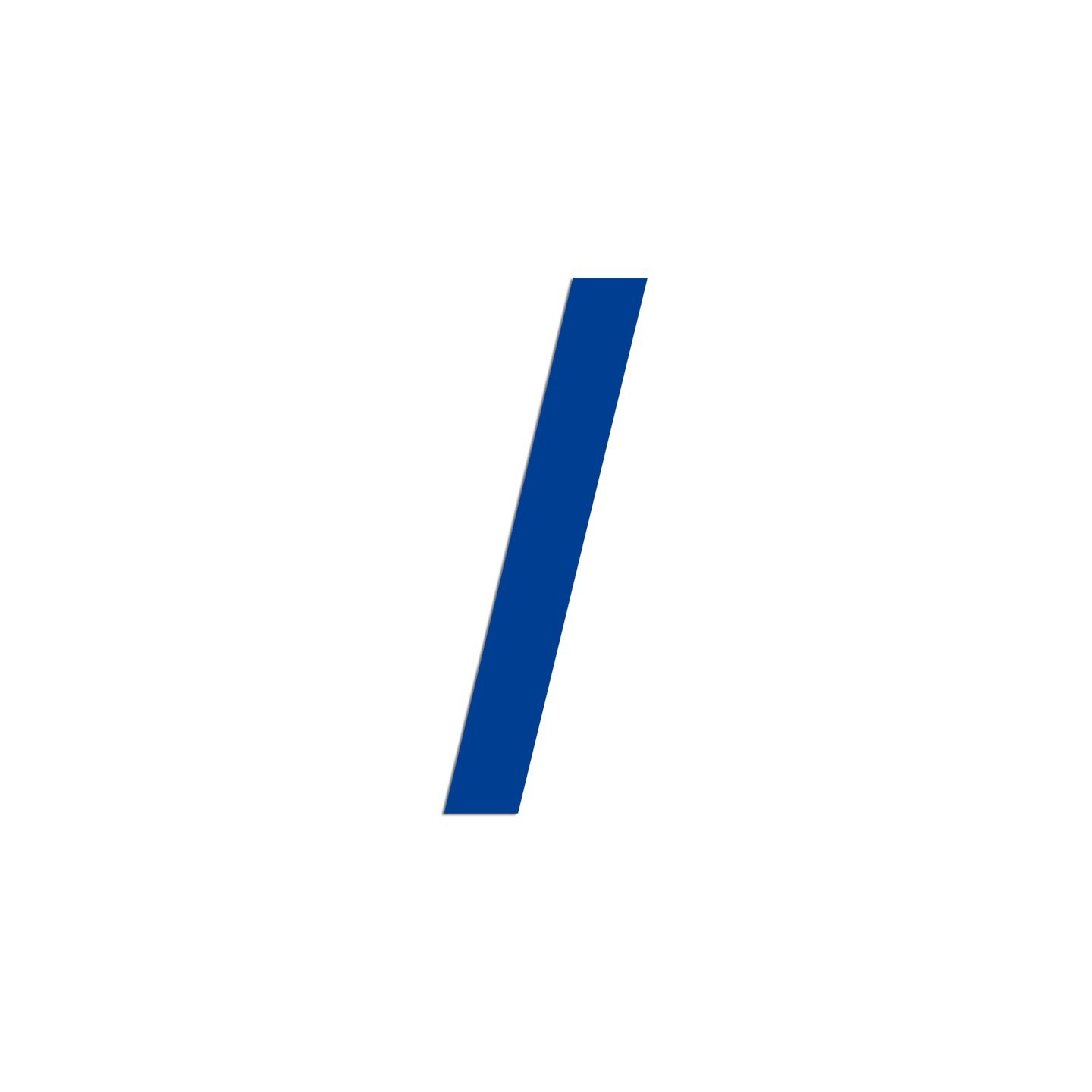 Symbole "/" en alu découpé, coloris et dimensions au choix