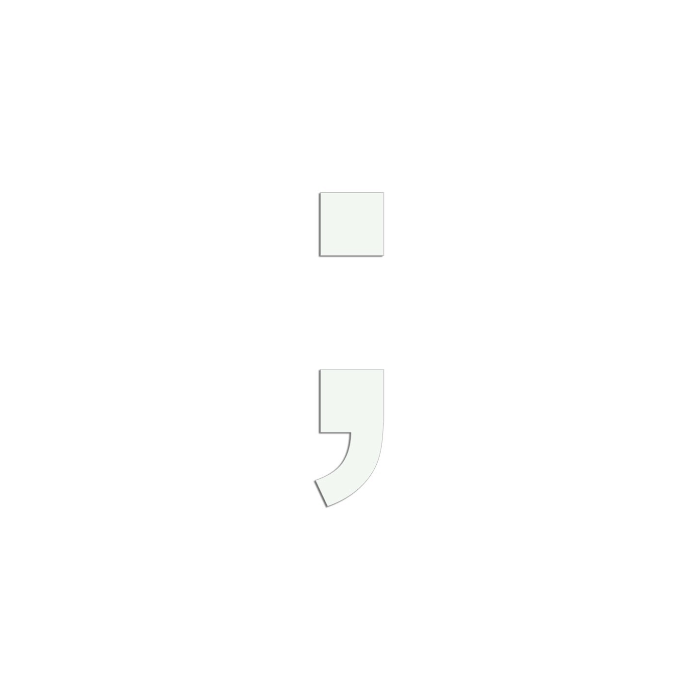 Symbole " ; " en aluminium découpé, coloris et dimensions au choix