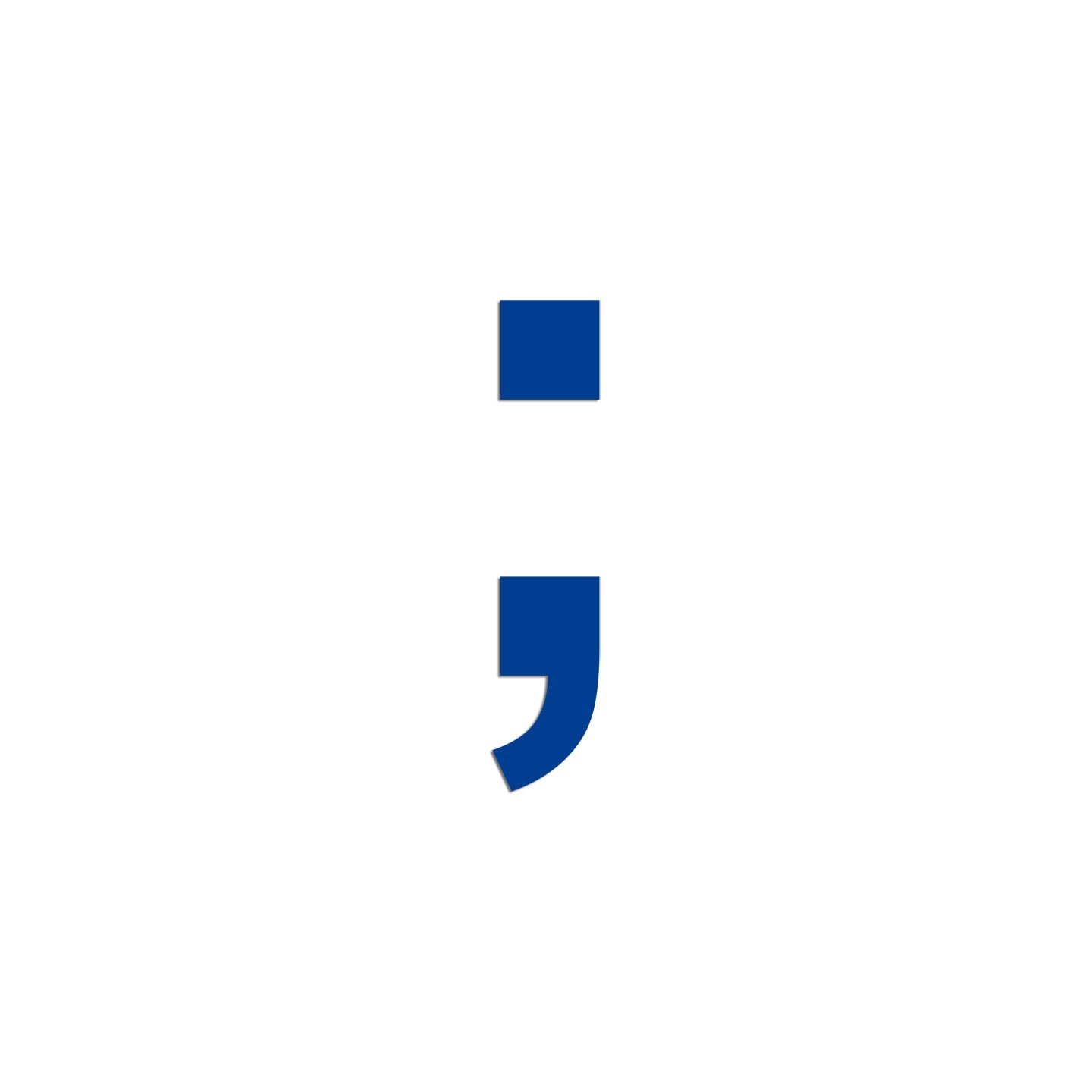 Symbole " ; " en aluminium découpé, coloris et dimensions au choix
