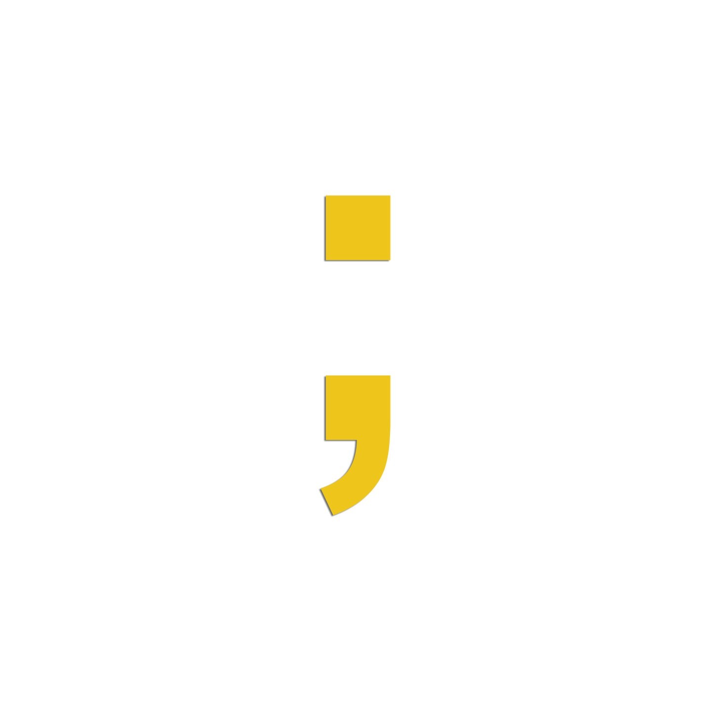 Symbole " ; " en aluminium découpé, coloris et dimensions au choix
