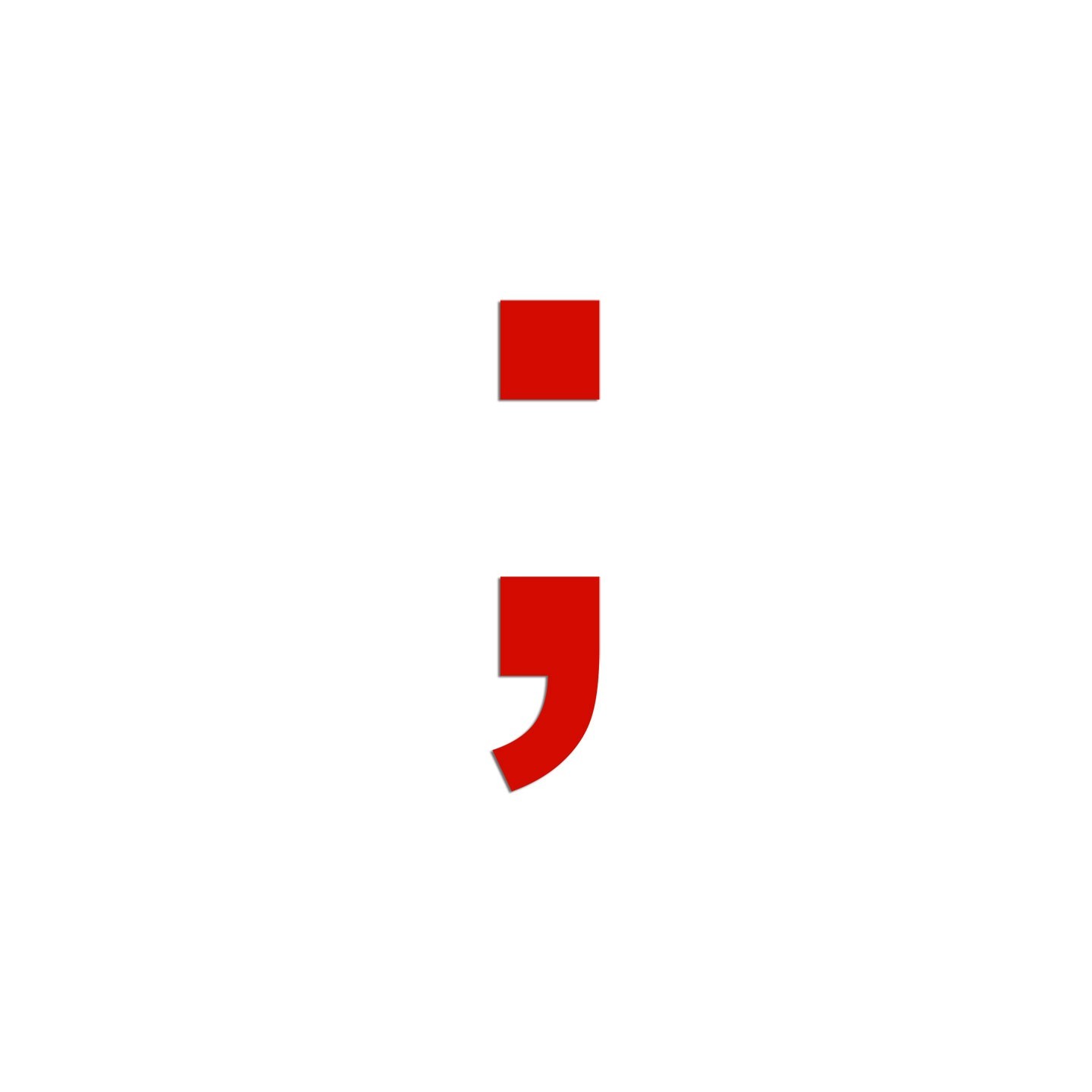 Symbole " ; " en aluminium découpé, coloris et dimensions au choix