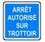 Panneau routier "Arrêt autorisé sur trottoir" C50