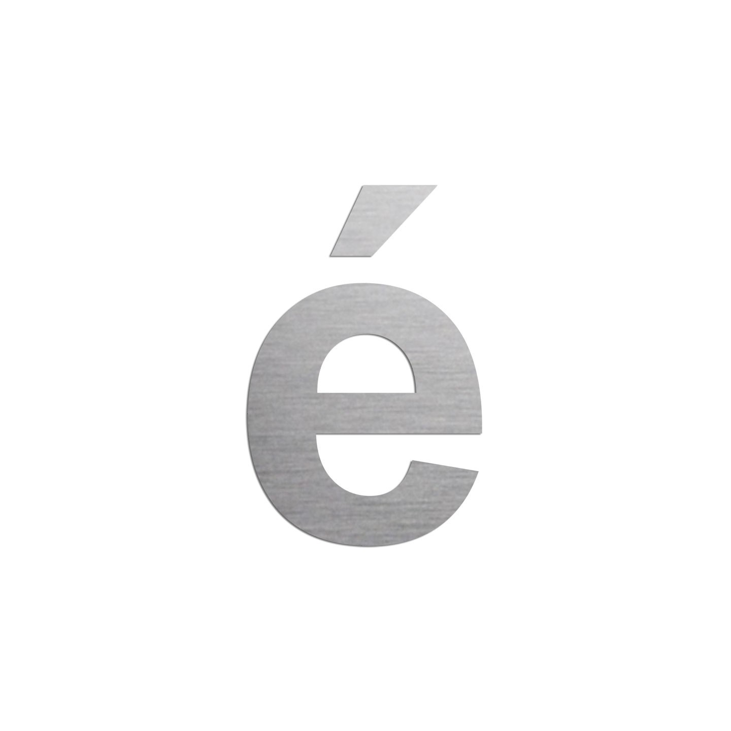 Lettre " é " en aluminium découpé, couleurs et dimensions au choix