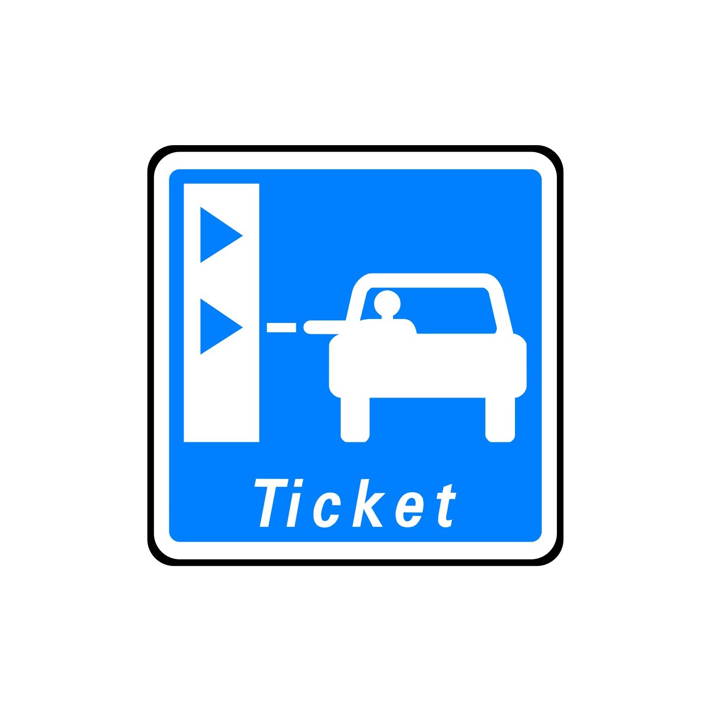 Panneau type routier Borne de ticket de péage ref:C62
